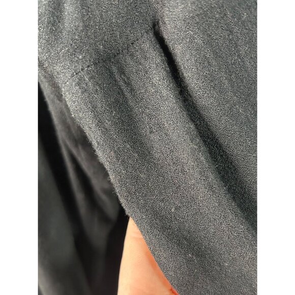 Black Crane Black Cocoon Pleat Back Maxi Dress Pockets lagenlook witchy goth - Picture 9 of 12